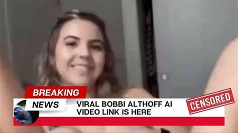 bobbie althoff leaked|Bobbi Althoff responds to leak video going viral